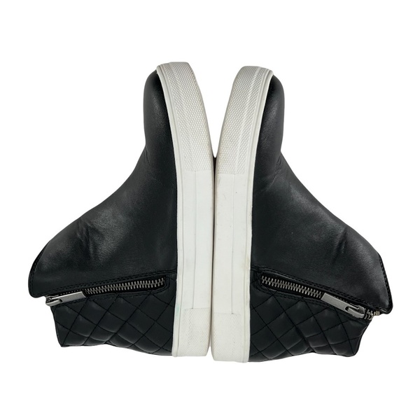 kidpik Black Zip Up High Top Sneakers Size 4 Girl's - Picture 5 of 9